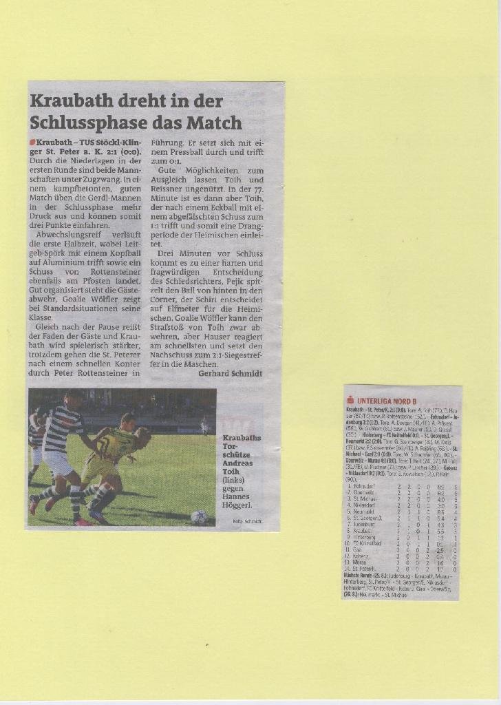 Murtaler Zeitung Kraubath vs. TUS Herbst 2012